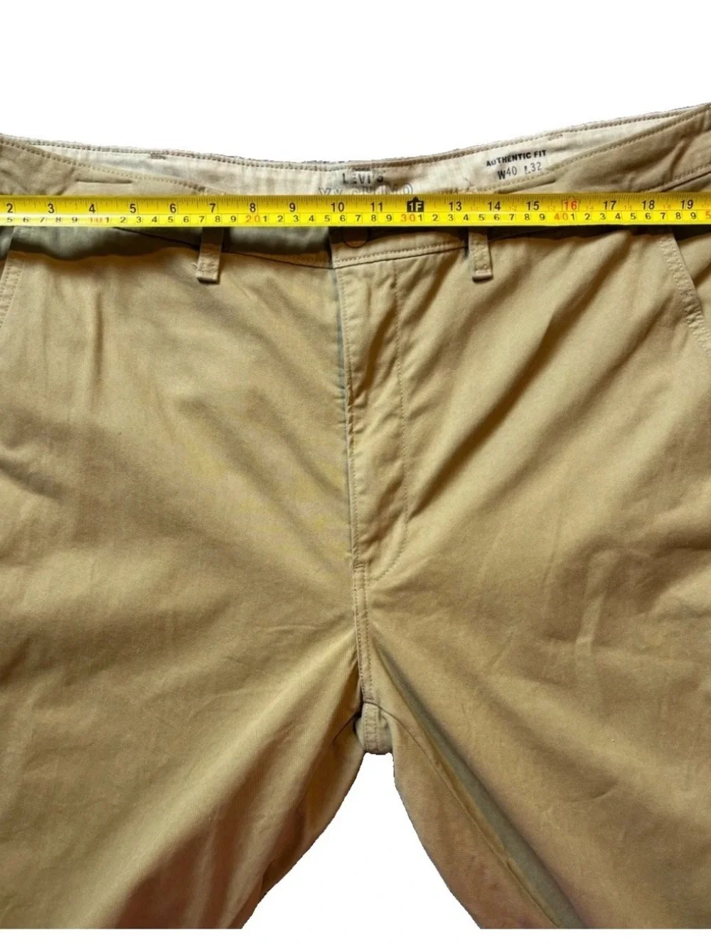 Levis XX Chino Authentic Men’s Pants Brown 100% Cotton Straight Leg Sz 40x32